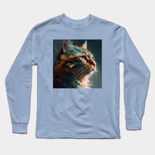 Shattering Cat Design Long Sleeve T-Shirt